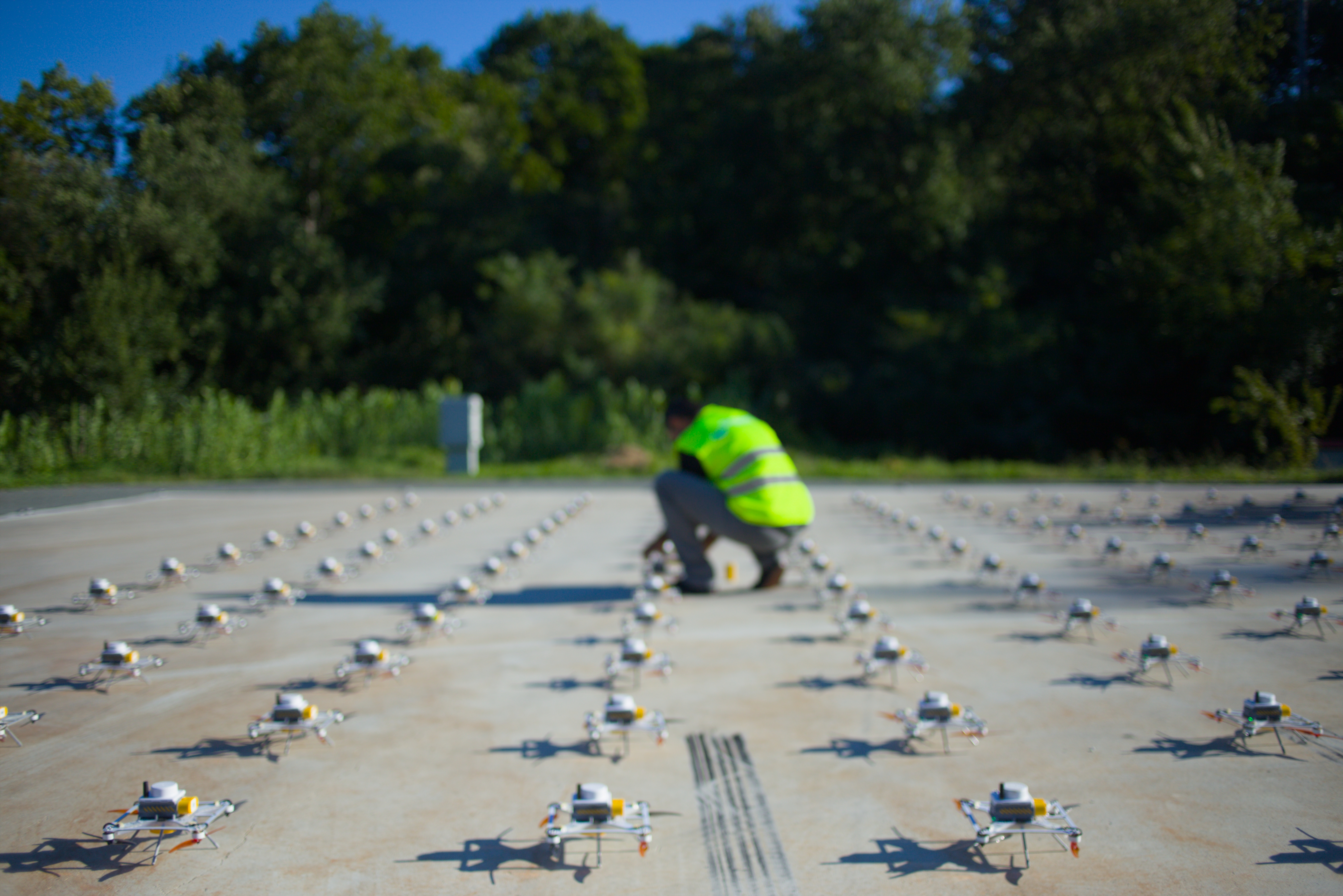 Technician preparing the drone fleet