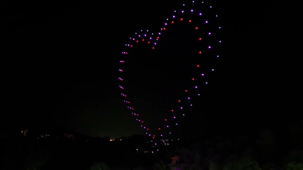 Croce d'Oro drone show over Sciarborasca